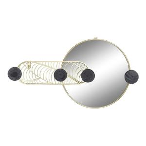 Home Decor Crystal Hierro 44x7x25 Cm Wall Mirror Oro