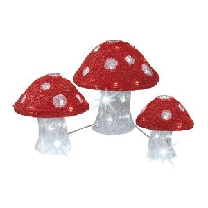 Lumineo Set Di Figure Di Funghi 72242 3 Unità