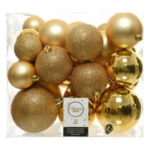 Decoris Decorative Ball For Christmas Tree 26 Units Oro