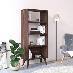 Dmora Libreria Verticale Con Quattro Scomparti Colore Noce…