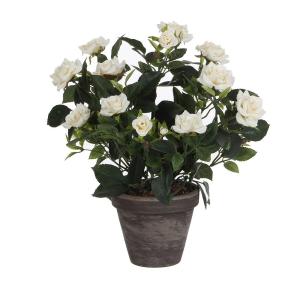 Mica Decorations Artificial Rosebush Bianco
