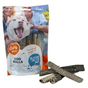Duvo  Cod Rolls Dog Snack 90g Trasparente