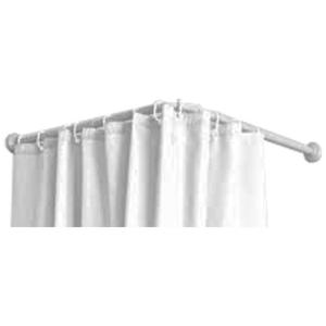 Mirtak Extendable Curved Curtain Rod 70x100-175 Cm Bianco