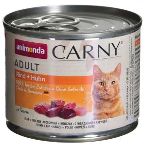 Animonda Carny Adult Beef With Chicken 200g Wet Cat Food Mu…