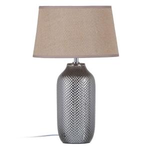 Bigbuy Home Ceramic 30x30x48 Cm Table Lamp Argento