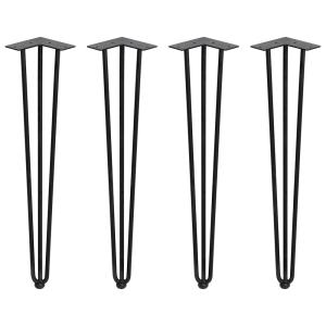 Emuca Hairpin Legs Of 3 Rods For Table Argento