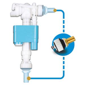 Oem Double Wc Floating Valve 3/8´´x22 Cm Bianco