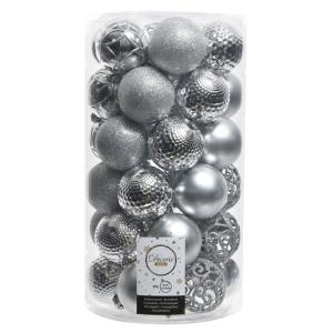 Decoris Tube 37 Decorative Balls Christmas Tree Argento