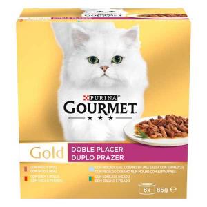 Purina Gourmet Gold Double Delight Assorted 8x85g Cat Food…