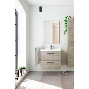 Dmora Mobile Bagno Sospeso Con Due Cassetti E Specchio Lava…