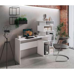 Dmora Scrivania Con Libreria Alta Moderna Console Con Ripia…