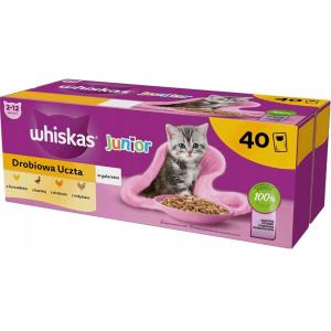 Whiskas Cibo Umido Per Gatti Junior Poultryjelly 40x85g