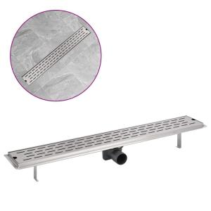 Vidaxl Scarico Doccia Lineare Acciaio Inox 83x14 Cm