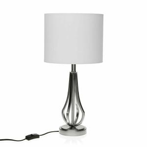 Versa Illinois Satin 25x51x25 Cm Table Lamp Argento