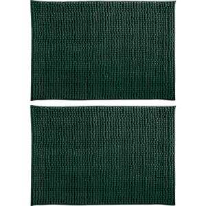 Msv Set Of 2 Non Slip Bath Carpets 60x90 Cm Verde