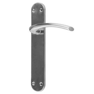 Handlock Zamak Curved Handle With Plate Argento