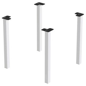 Emuca Square Legs For 50x50 Mm Table Bianco