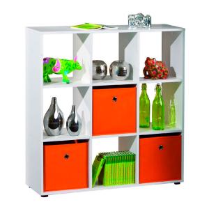 Dmora Libreria In Laminato Con Nove Scomparti Colore Bianco…