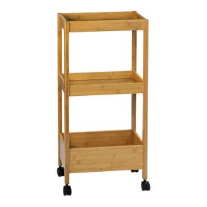 Andrea House Bamboo 40x21x83 Cm Kitchen Trolley 3 Floors Wi…