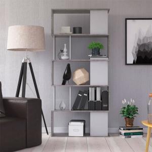 Dmora Libreria Con 5 80x175x29.5 Cm Scaffali Bianco E Grigi…