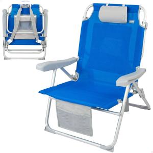 Aktive Beach Backpack Chair Xxl Blu 67.5 x 70.5 x 86 cm