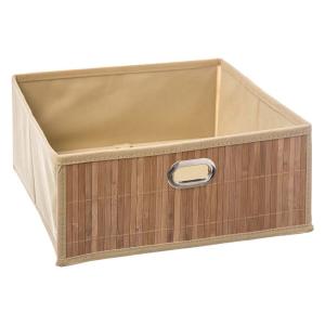 5 Five Bamboo Bathroom Cabinet Basket 31x31x13.5 Marrone