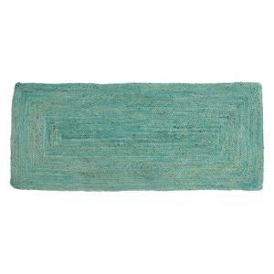 Bigbuy Home Jute Carpet 170x70 Cm Blu