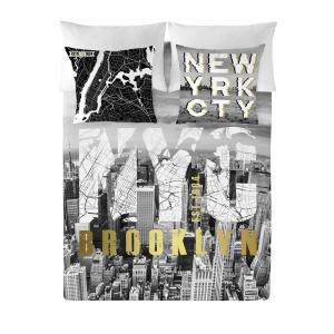 Naturals District 240x220 Cm Duvet Cover Grigio 160 cm