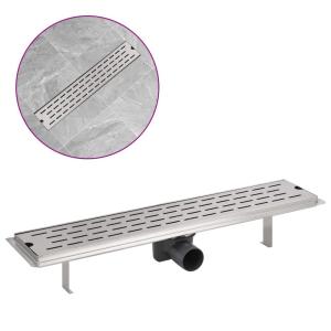 Vidaxl Scarico Doccia Lineare Acciaio Inox 63x14 Cm