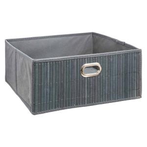 5 Five Bamboo Bathroom Cabinet Basket 31x31x13.5 Grigio
