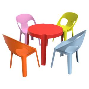 Resol Rita 1 Garden Table Chairs Kit Arancione