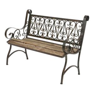 Basics Panchina Da Giardino Ferro Bordeaux 115x59x91 Cm