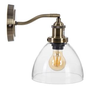 Bigbuy Home Crystal Metal 18x18x25 Cm Wall Lamp Trasparente