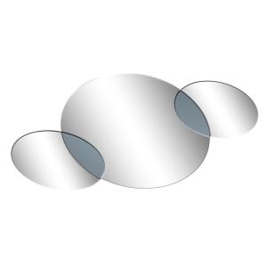 Home Decor Crystal Circles 131x2x61 Cm Wall Mirror Argento