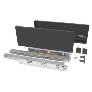 Emuca Vertex 40kg 131x400 Mm Outer Drawer Argento