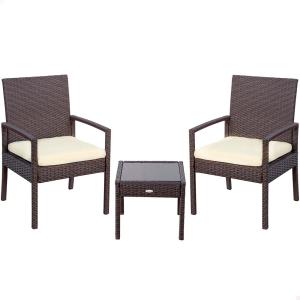 Aktive 2 Armchairs With Tables Nero