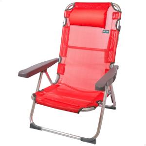 Aktive Textile 62x60x90 Cm High Beach Chair Rosso