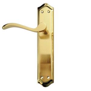 Handlock Zamak Curved Handle With Plate Oro