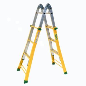 Plabell Mixta44 4 4 Telescopic Aluminium Steel Ladder Giall…