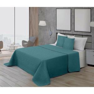 Muare Microsatén Bouti Sheet For 90x270 Cm Bed Blu