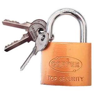 Edm Basic Line Padlock 30 Mm With 3 Keys Marrone