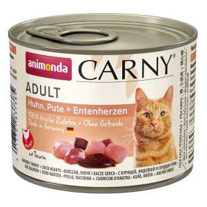 Animonda Carny Adult Turkey Chicken And Duck Hearts 200g We…