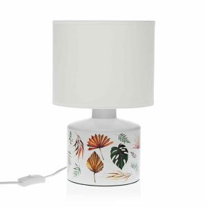 Versa Roxanne Ceramic Tela 22.5x35x22.5 Cm Table Lamp Bianco