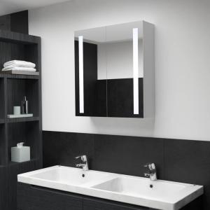 Vidaxl Armadietto A Specchio Per Bagno A Led 62x14x60 Cm