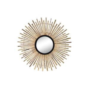 Home Decor Crystal Natural Metal Ratán 76x1.5x76 Cm Wall Mi…