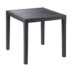 Dmora Tavolo Quadrato Da Esterno Effetto Rattan 80x80x72 Cm