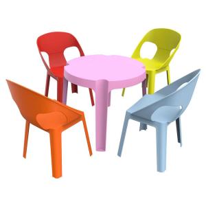 Resol Rita 3 Garden Table Chairs Kit Arancione