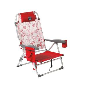 Atosa 87x51x23 Cm Texteline 2x1 Beach Chair Rosso