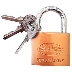 Edm Basic Line Padlock 50 Mm With 3 Keys Marrone
