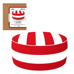 Aktive Inflatable Ottoman Waterproof Rosso,Bianco 53 x 23 cm